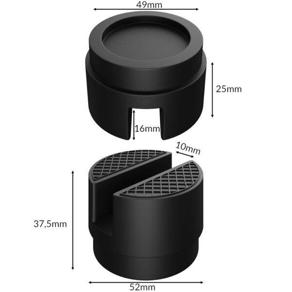 Deuba Gummiauflage stahlverstärkt 5, 2 x 3, 75cm schwarz
