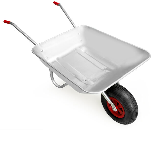 Gardebruk Gardebruk Schubkarre 80l / 100kg 125 x 65, 5 x 61cm silber/rot