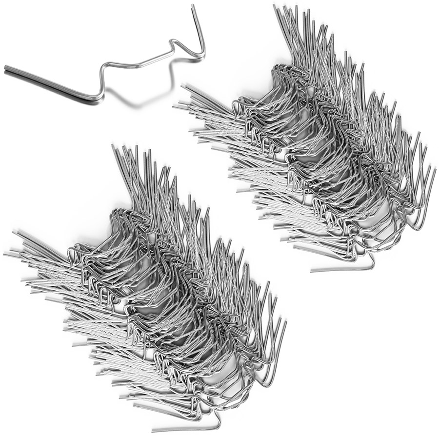 Deuba Gewächshausklammern Feder – Stahl 100er Set 8, 5 x 3cm silber