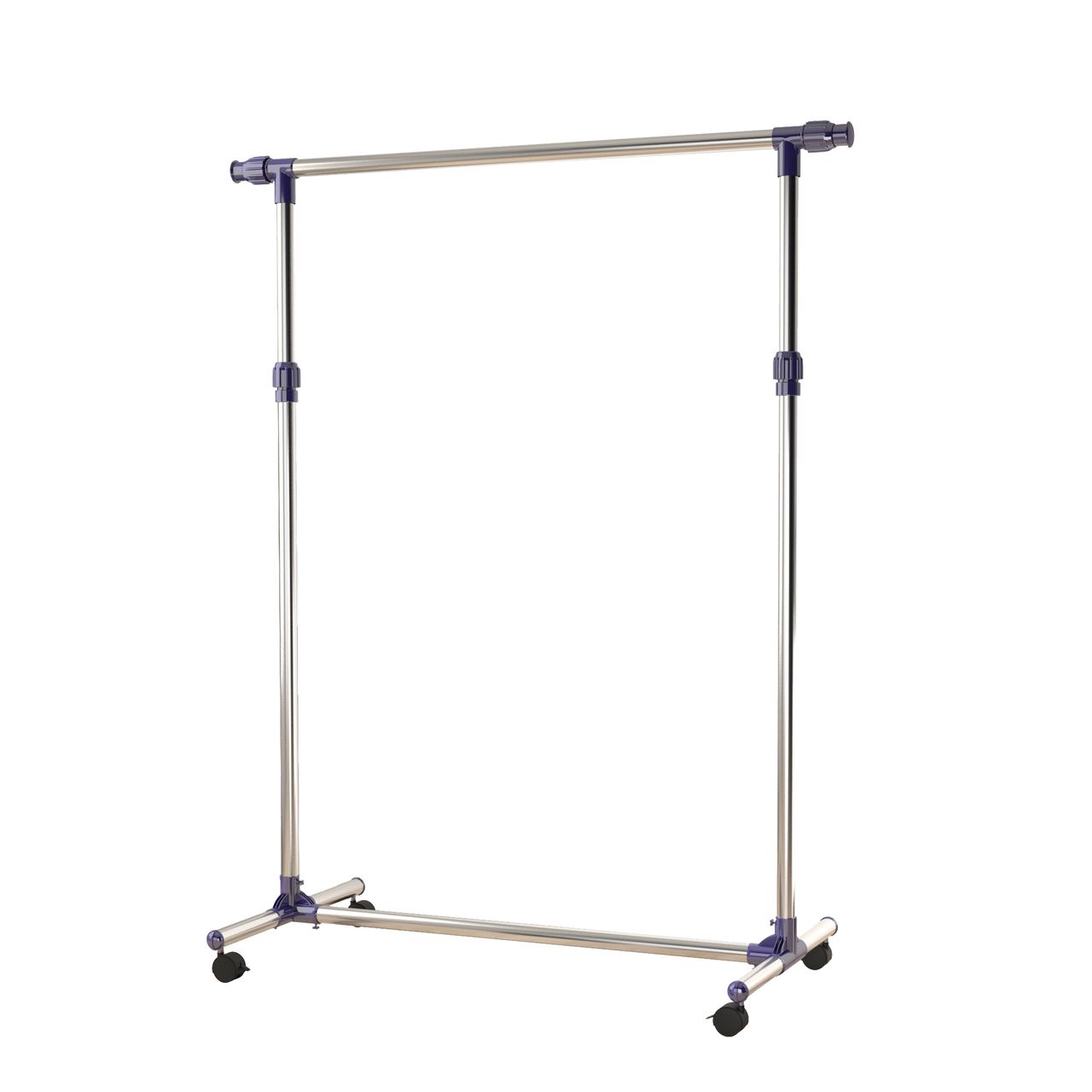 HOMCOM Garderobenständer Kleiderständer, höhenverstellbar und rollbar
