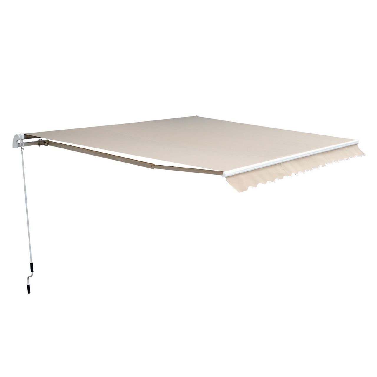 Outsunny Markise Gelenkarmmarkise Markise 3m breit Sonnenschutz Beige