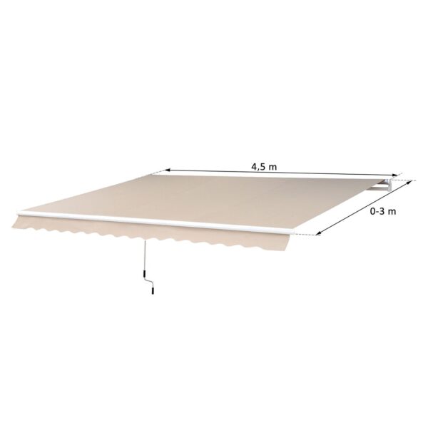 4250871206735-4 Outsunny Markise Gelenkarmmarkise Markise 3m breit Sonnenschutz Beige