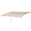 4250871206735-6 Outsunny Markise Gelenkarmmarkise Markise 3m breit Sonnenschutz Beige