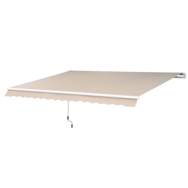 4250871206735-6 Outsunny Markise Gelenkarmmarkise Markise 3m breit Sonnenschutz Beige
