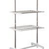 HOMCOM Turmwäscheständer silber Edelstahl H/T/L: ca. 154x62x136 cm