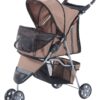PawHut Hundebuggy kaffee Kunststoff B/H/L: ca. 45x97x75 cm