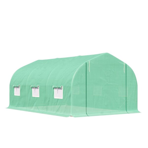 Outsunny Foliengewächshaus Giebeldach 450 × 300B × 200H cm