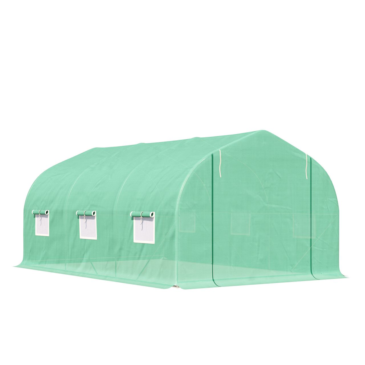 Outsunny Foliengewächshaus Giebeldach 450 × 300B × 200H cm