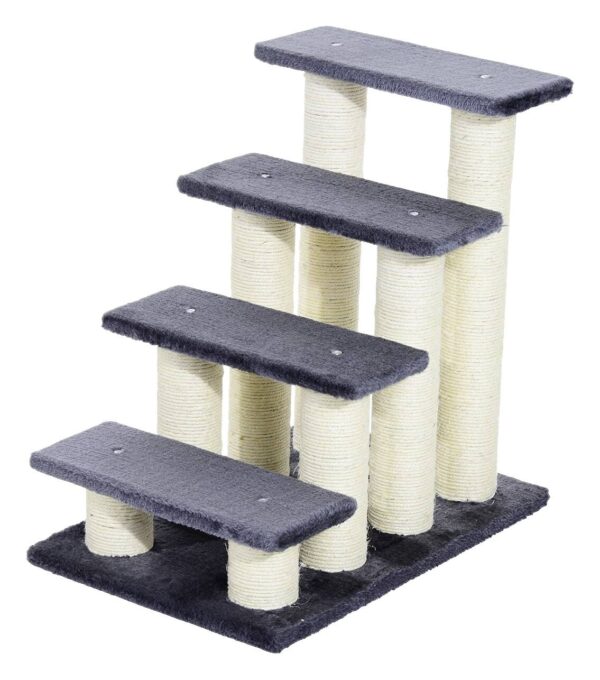 PawHut Katzentreppe grau Spanplatte B/H/L: ca. 42x61x60 cm PawHut Katzentreppe grau Spanplatte B/H/L: ca. 42x61x60 cm