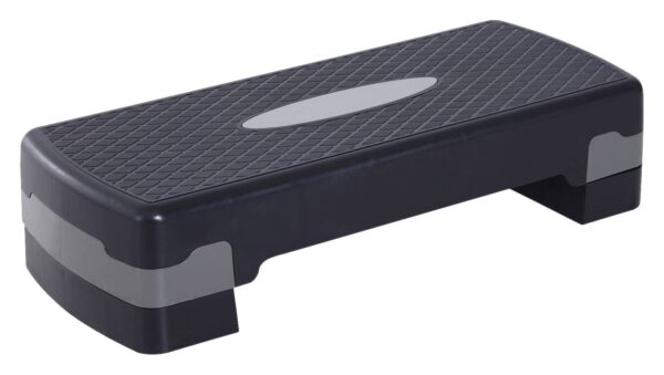 HOMCOM Steppbrett grauschwarz Kunststoff B/H/L: ca. 68x15x29 cm