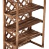 Outsunny Pflanzentreppe natur Holz B/H/L: ca. 38x120x75 cm