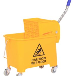 HOMCOM Putzwagen gelb Kunststoff B/H/T: ca. 63x67x27 cm