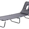 Outsunny Gartenliege grau Metall B/H/L: ca. 56x28x190 cm Outsunny Gartenliege grau Metall B/H/L: ca. 56x28x190 cm