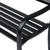 4250871248971-5 Outsunny Gartenbank Sitzbank Bank 2 – Sitzer Garten Stahl Schwarz