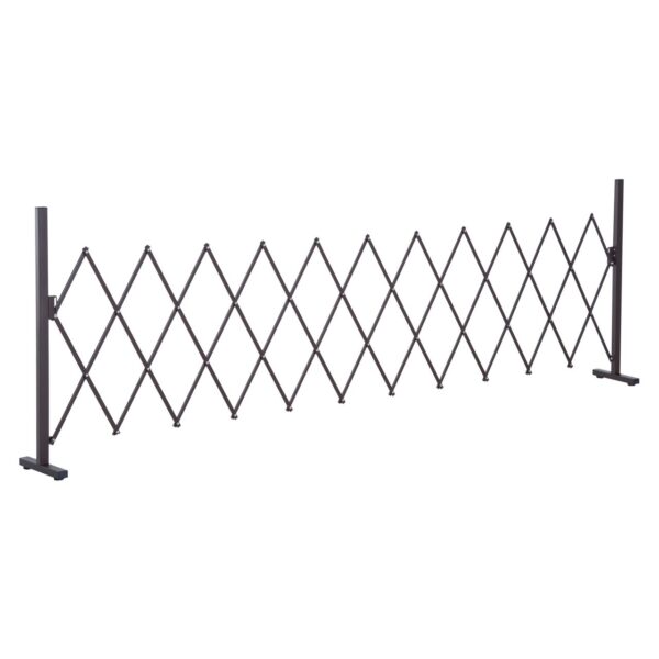 Outsunny Scherengitter Absperrgitter ausziehbar 35 – 300cm Garten Alu Braun