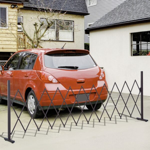 Outsunny Scherengitter Absperrgitter ausziehbar 35 – 300cm Garten Alu Braun