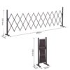 Outsunny Scherengitter Absperrgitter ausziehbar 35 – 300cm Garten Alu Braun