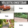 Outsunny Scherengitter Absperrgitter ausziehbar 35 – 300cm Garten Alu Braun