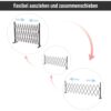 Outsunny Scherengitter Absperrgitter ausziehbar 35 – 300cm Garten Alu Braun