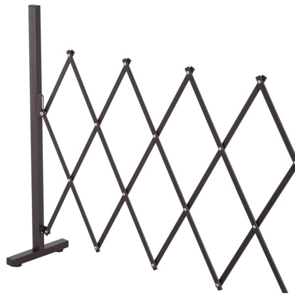 Outsunny Scherengitter Absperrgitter ausziehbar 35 – 300cm Garten Alu Braun