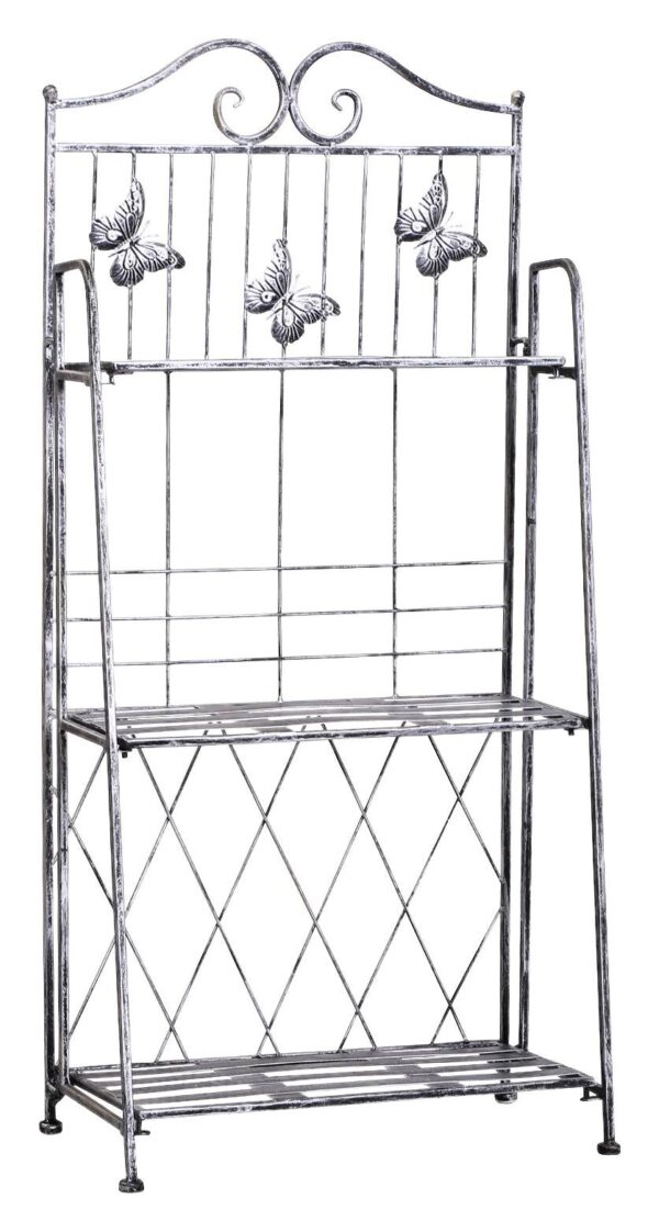 Outsunny Pflanzregal Silbergrau Metall B/H/L: ca. 25x96x44 cm Outsunny Pflanzregal Silbergrau Metall B/H/L: ca. 25x96x44 cm