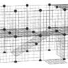 PawHut Laufgitter schwarz Metall B/H/L: ca. 73x73x146 cm
