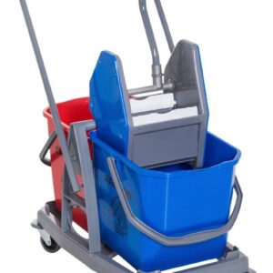 HOMCOM Wischwagen blau Metall B/H/T: ca. 45x92x45 cm