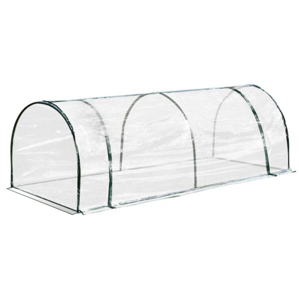 Outsunny Gewächshaus Treibhaus Frühbeet Tür Pflanzenhaus Pflanzenaufzucht PVC