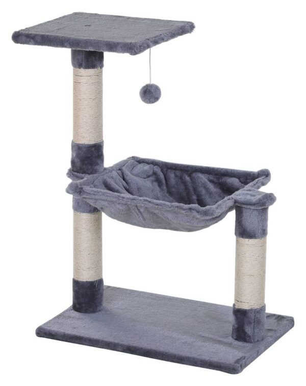 PawHut Katzenbaum grau Spanplatte B/H/L: ca. 36x70x50 cm