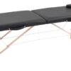 HOMCOM Massageliege schwarz Holz B/H/L: ca. 60x186x58 cm