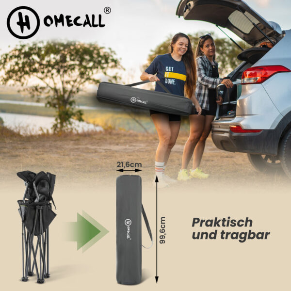 Homecall XXL Campingstuhl Übergroßer Klappstuhl, bis 360 KG, für Outdoor, Balkon, Garten