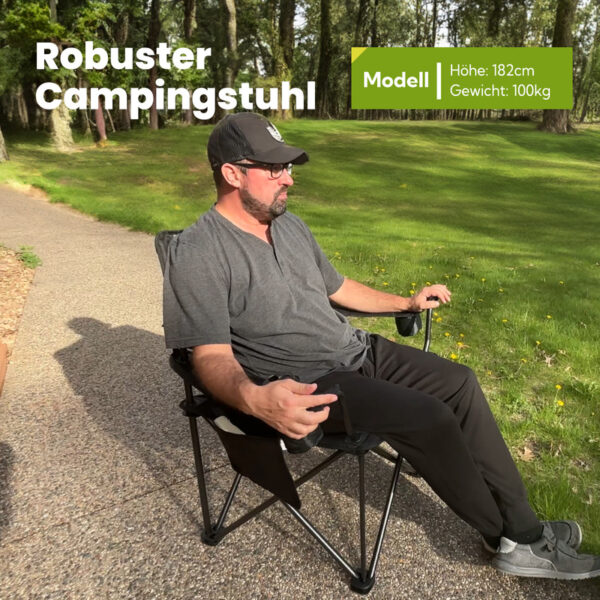 Homecall XXL Campingstuhl Übergroßer Klappstuhl, bis 360 KG, für Outdoor, Balkon, Garten