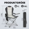 4250902905705-3 Homecall Klappbar Campingstuhl, hochlehner Angelstuhl, mit Getränkehalter