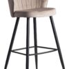 Barhocker beige Stoff B/H/T: ca. 56x102,5x52,5 cm