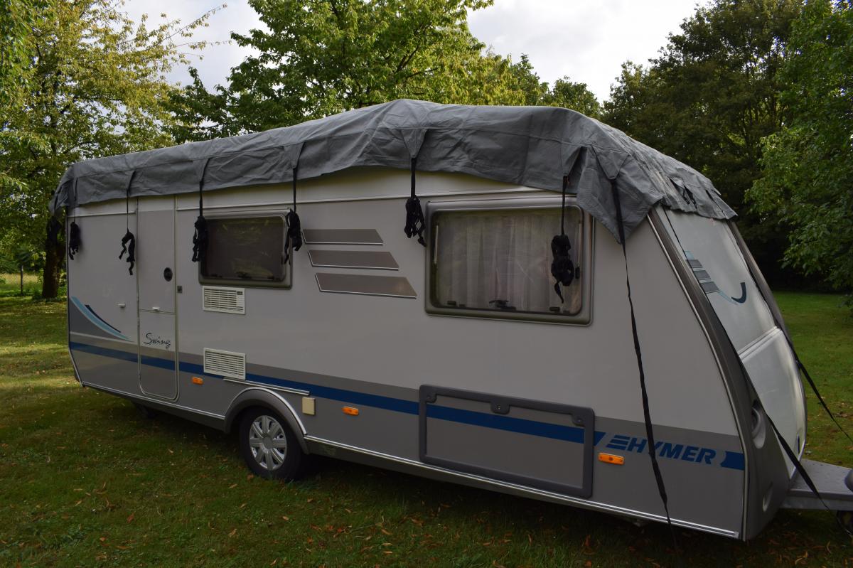 GreenYard GreenYard® Wohnwagen Schutzdach 850 cm Schutzhülle Wohnmobil Abdeckung Dach Garage