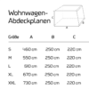 GreenYard ® Wohnwagen Abdeckplane mit Reflektoren Größe L, 610 x 250 x 220 cm