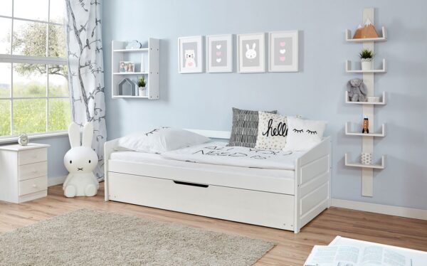 TICAA Sofabett Micki Buche weiß Var 1 – mit Zusatzbett