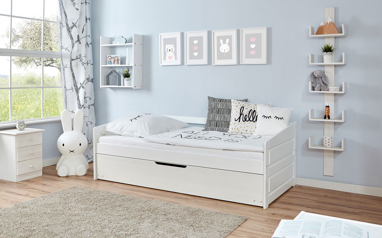 TICAA Sofabett Micki Buche weiß Var 1 – mit Zusatzbett