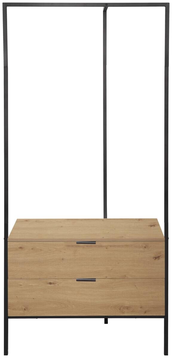 Garderobe Jody Eiche Artisan Nachbildung schwarz B/H/T: ca. 85x190x47 cm