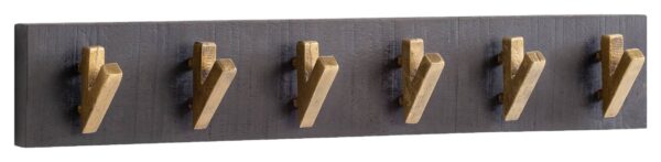 Wandgarderobe schwarz B/H/T: ca. 60x10x8 cm