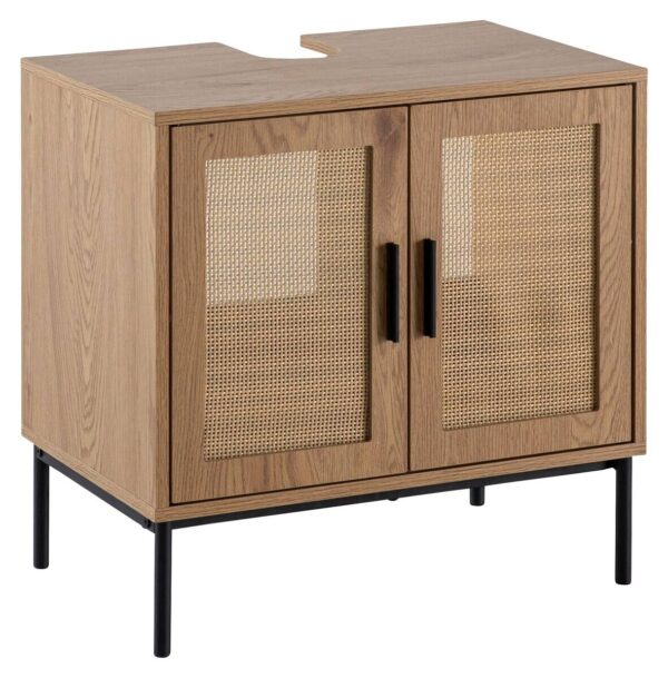 Waschbeckenunterschrank Eiche natur Optik B/H/T: ca. 60x60x40 cm