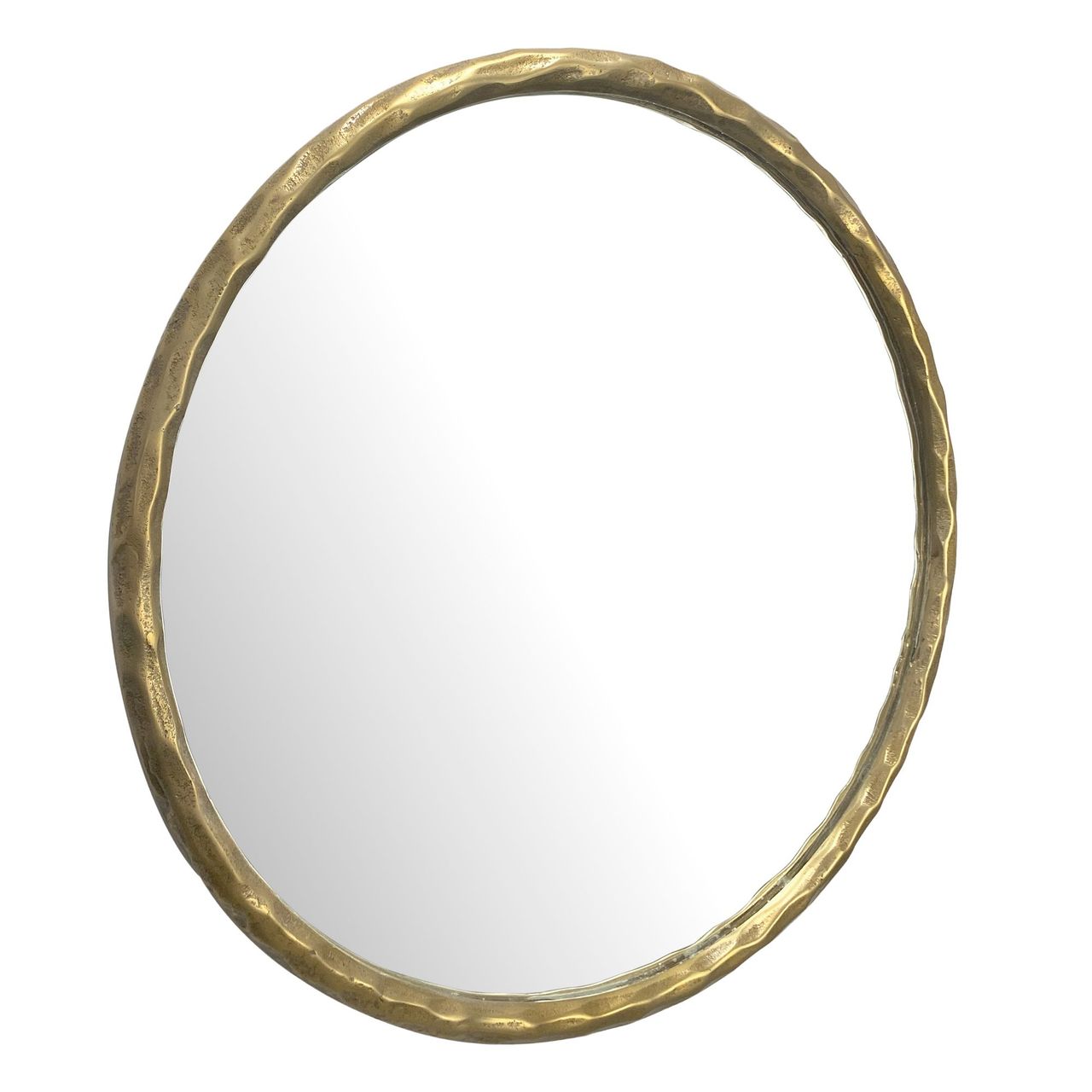 Wohnling Wandspiegel Rund 60 cm Metall Gold