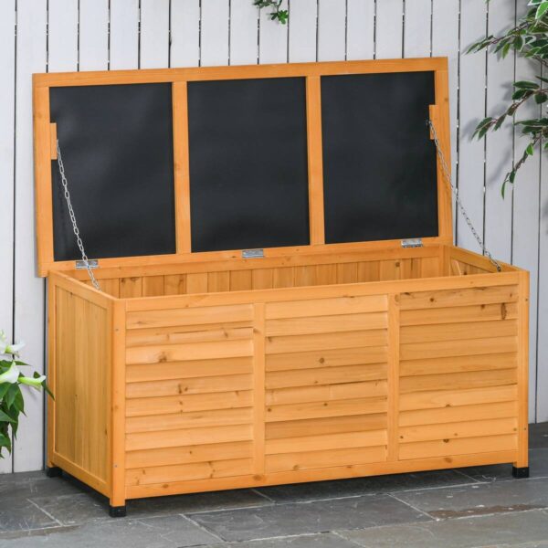 Outsunny Gartenschrank natur Holz B/H/L: ca. 56x60x127 cm Outsunny Gartenschrank natur Holz B/H/L: ca. 56x60x127 cm