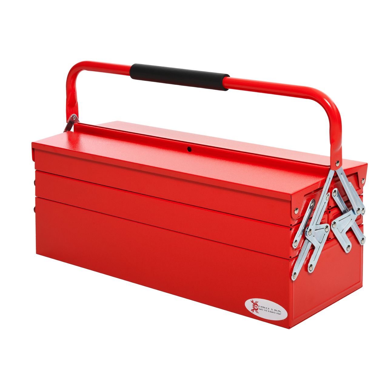 HOMCOM DURHAND Werkzeugkasten Werkzeugkoffer 5 Fächer Stahl 56x20x21 – 34cm