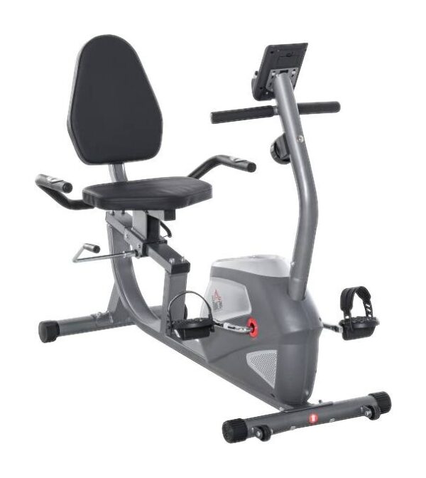 HOMCOM Liegeergometer grau Metall B/H/L: ca. 62,5x38x136 cm