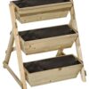 Outsunny Blumentreppe natur Holz B/H/L: ca. 61x77x71 cm Outsunny Blumentreppe natur Holz B/H/L: ca. 61x77x71 cm