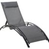 Outsunny Gartenliege grau Aluminium B/H/L: ca. 64x82x171 cm Outsunny Gartenliege grau Aluminium B/H/L: ca. 64x82x171 cm