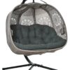 Outsunny Hängesessel mit zwei Sitzplätzen schwarz Polyester B/H/L: ca. 126x172x132 cm