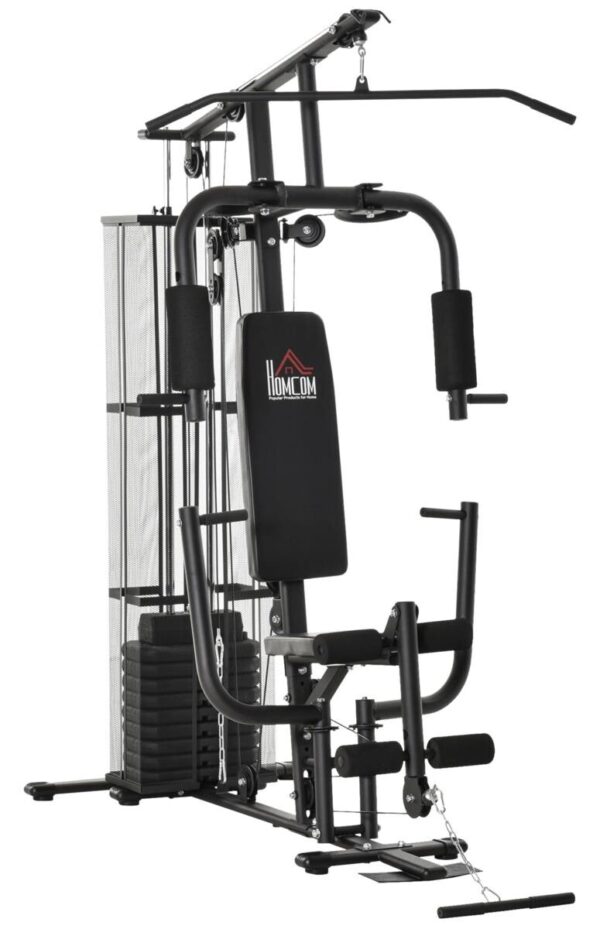 HOMCOM Kraftstation schwarz Metall B/H/L: ca. 110x210x150 cm