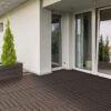 4251774950381-3 Outsunny 9er Set Terassenfliesen Balkon 30x30 cm Garten – Klickfliese Bodenbelag Innen Außen Kunststoff Braun